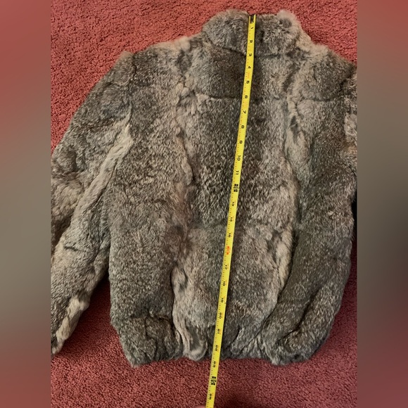 Girls Rabbit Fur Jacket Sz 10 - Picture 5 of 7